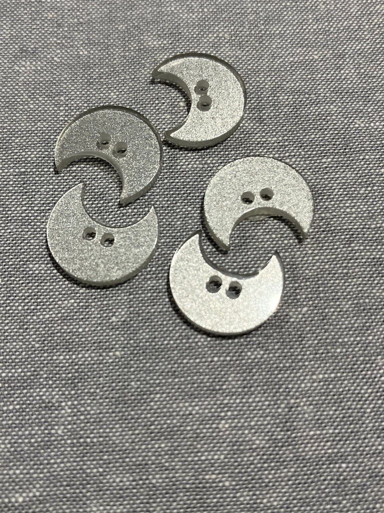 Unbranded Buttons Silver Moon 22mm Button