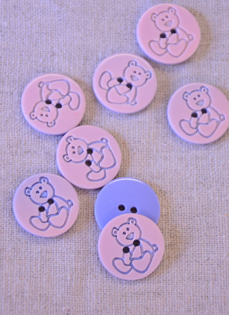 Unbranded Buttons Teddybear Outline Button - 15mm - pink