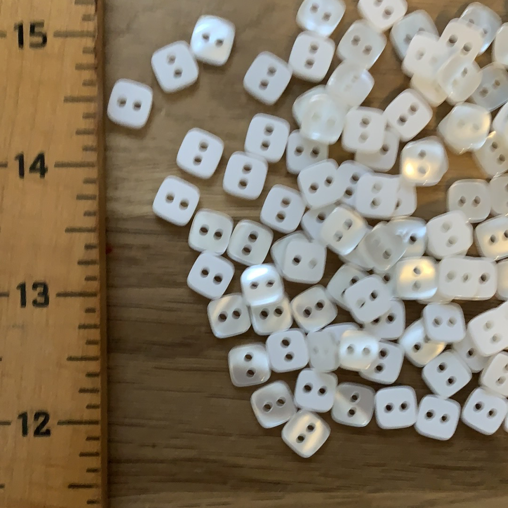 Unbranded Buttons Tiny Squares Pearly Button - 10mm