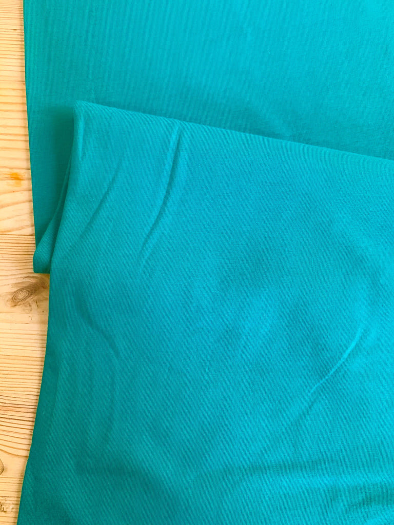 Unbranded Fabric Bright Teal - Organic Jersey Knit