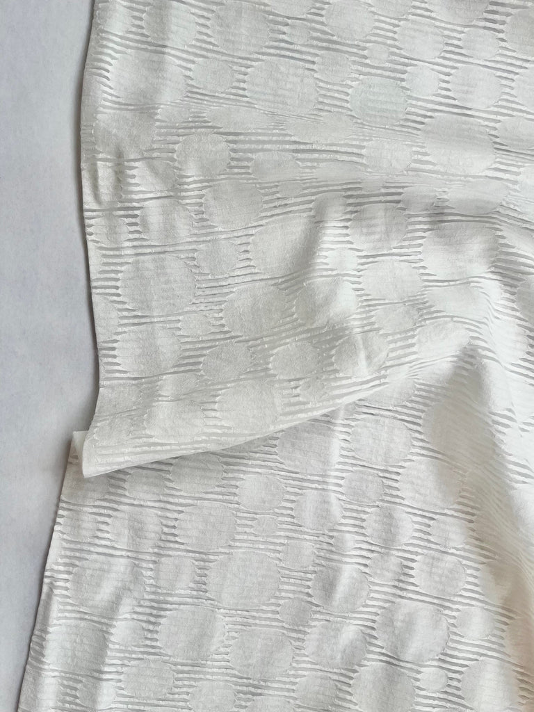 Unbranded Fabric Lola Semi Sheer Spot Stripe - Viscose Blend