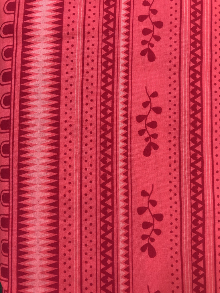 Unbranded Fabric Mixed Stripe in Pink - Pre Cut Fat Quarter