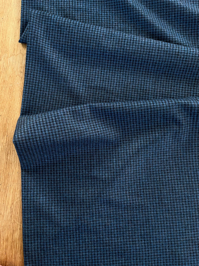 Unbranded Fabric Navy Wool Gingham