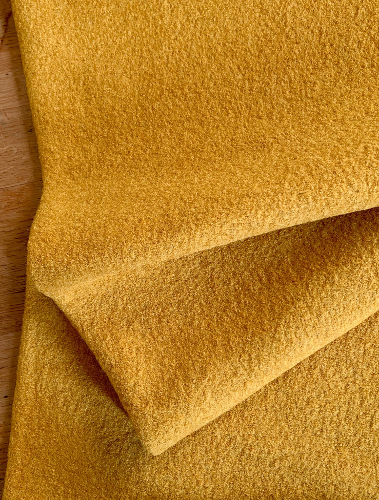 Unbranded Fabric Ochre - Boiled Wool