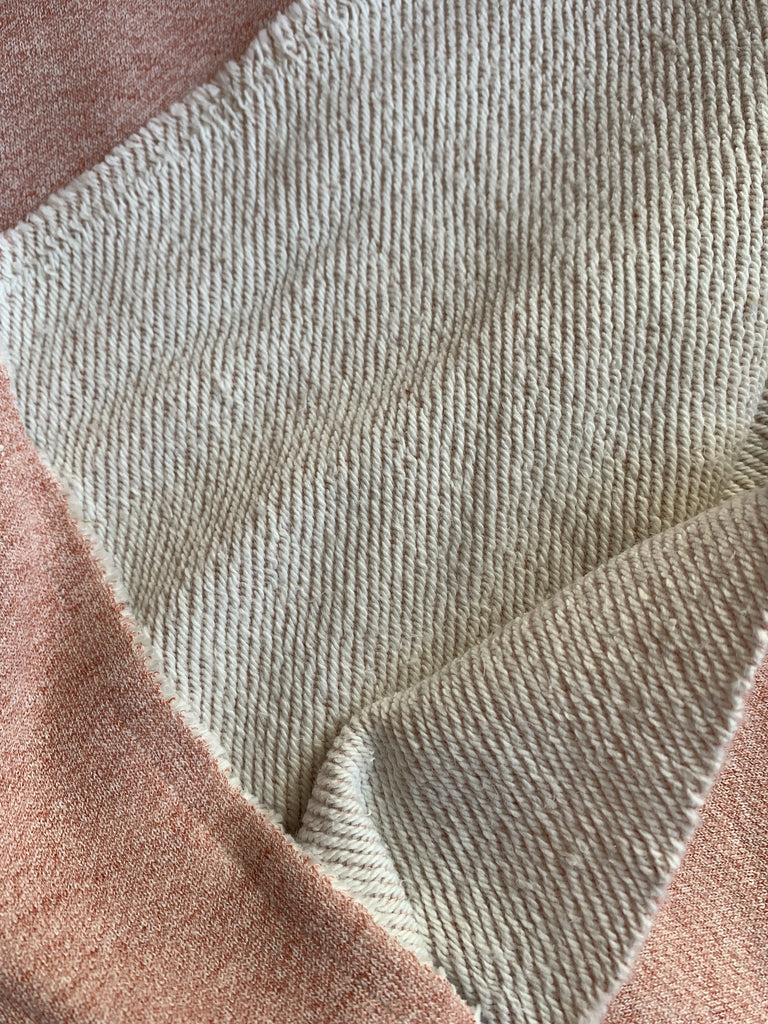Unbranded Fabric Pink Melange - Chunky French Terry Jersey