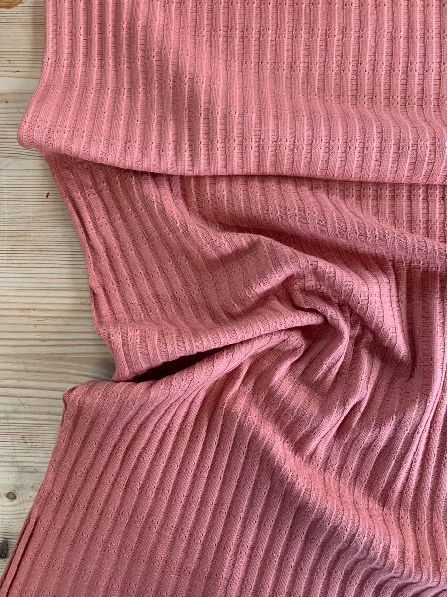 Ribbed Pointelle Jersey Rose The Eternal Maker