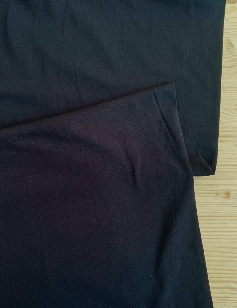 Unbranded Fabric Solid Black - Organic Jersey Knit