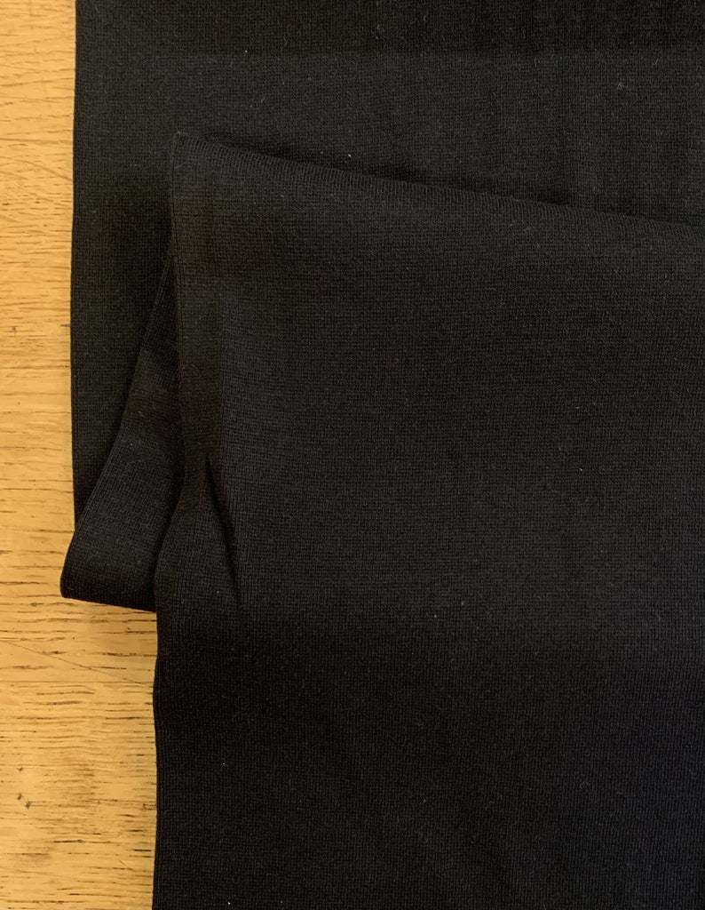 Unbranded Fabric Tubular Rib Knit  - Black Organic