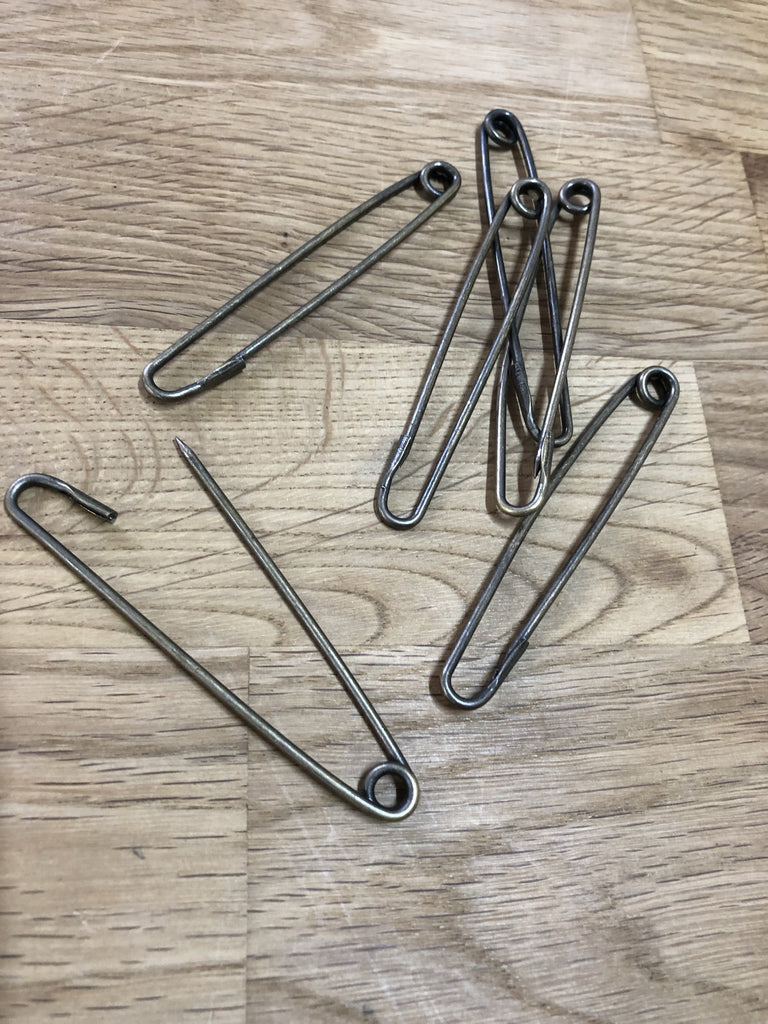 Unbranded Metal Hardware Knitting Pins - 8cm - Brass