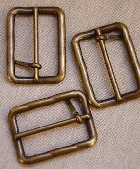 Unbranded Metal Hardware Twisted Edge Buckle - 40mm - Antique Brass