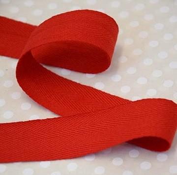 Unbranded Ribbon and Trims Apron Tape - 25mm - Red