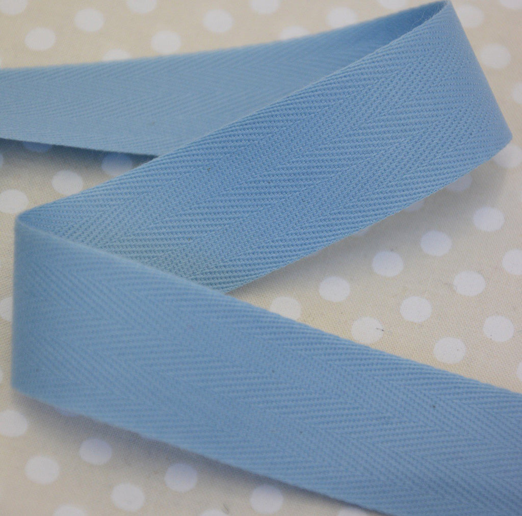 Unbranded Ribbon and Trims Apron Tape - 25mm - Sky
