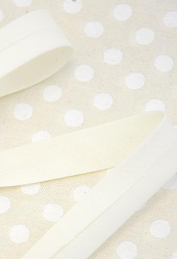 Unbranded Ribbon and Trims Bias Binding Solid Ivory - 13mm