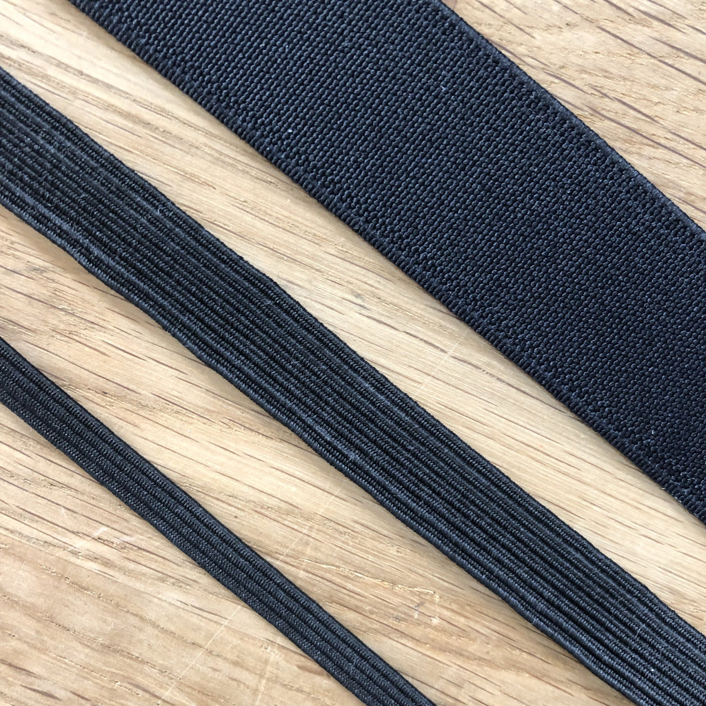 Unbranded Ribbon and Trims Black Elastic