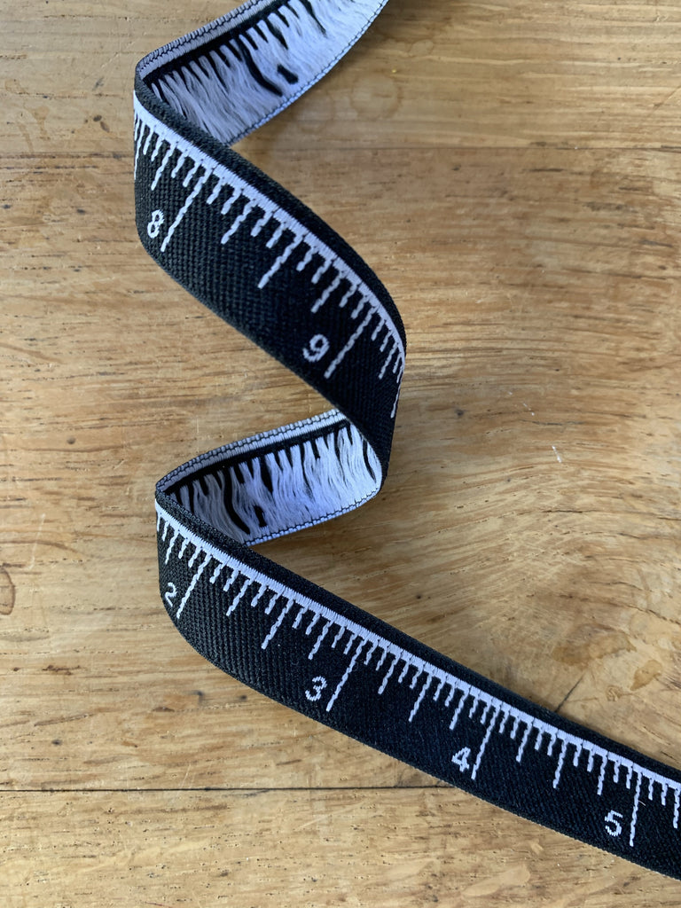 Unbranded Ribbon and Trims Black Tape Measure Ribbon - 17mm ribbon