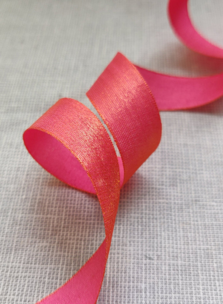 Unbranded Ribbon and Trims Coral Sari Ribbon - 15mm