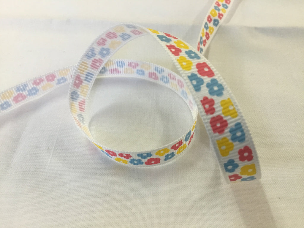 Unbranded Ribbon and Trims Flower Printed - 10mm