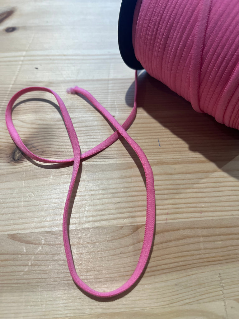 Unbranded Ribbon and Trims Ganel Banded Elastic - 5mm - Pink