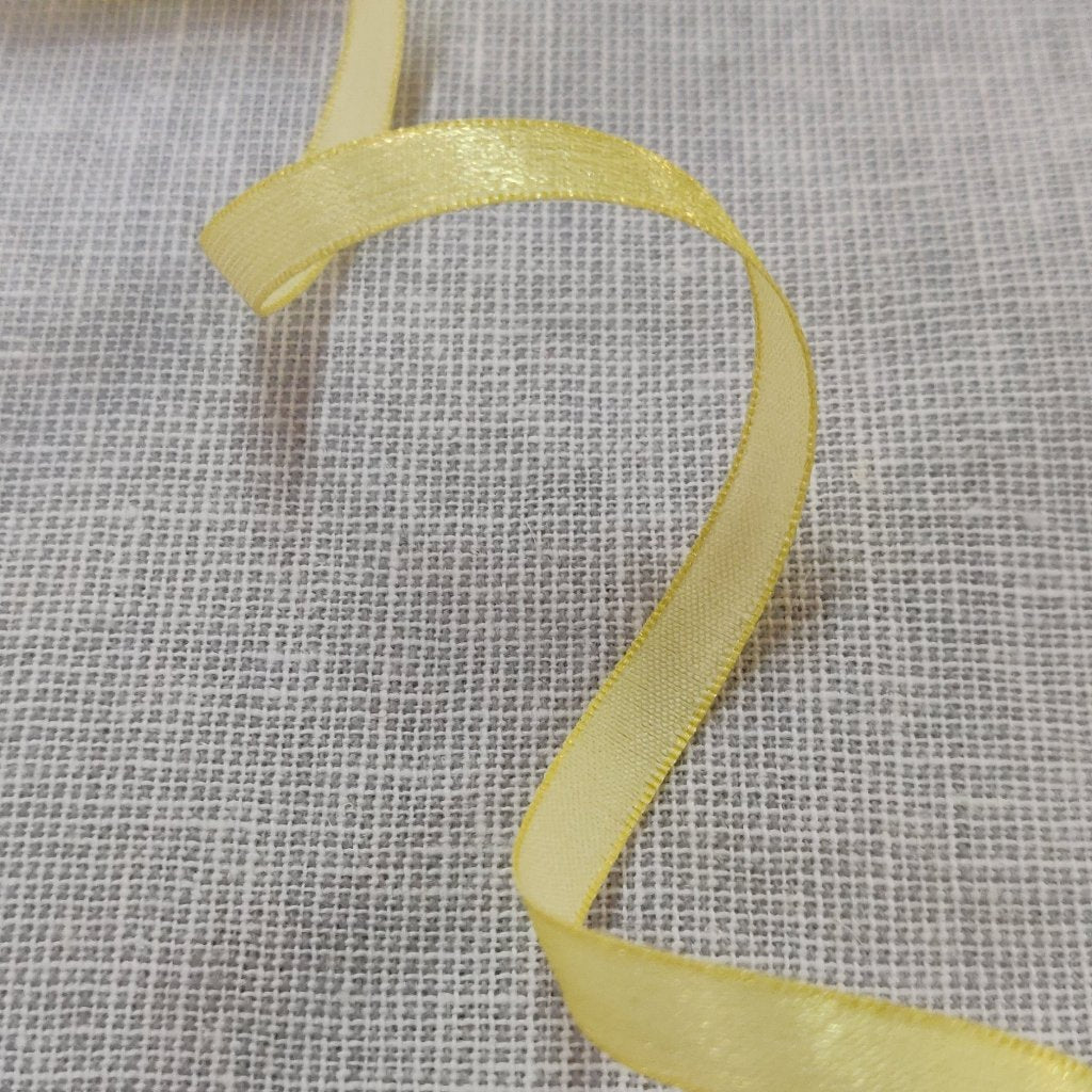 Unbranded Ribbon and Trims Lemon Sari Ribbon - 6mm - by the metre