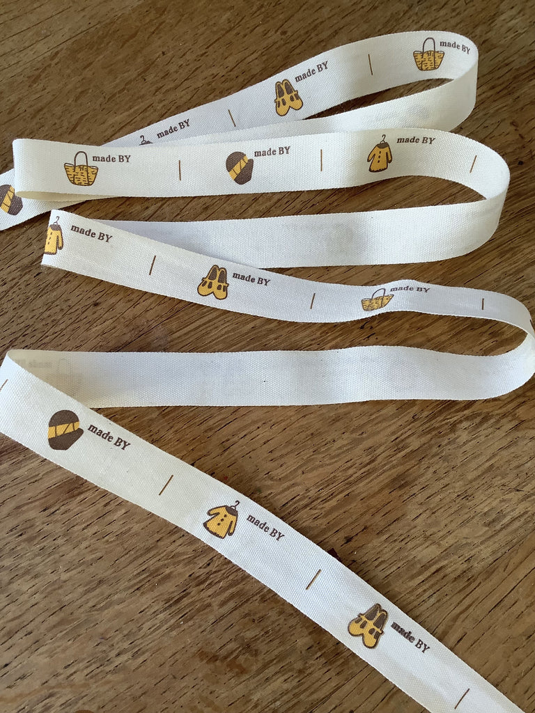 Unbranded Ribbon and Trims “Made By.......” Labels Ribbon by the metre