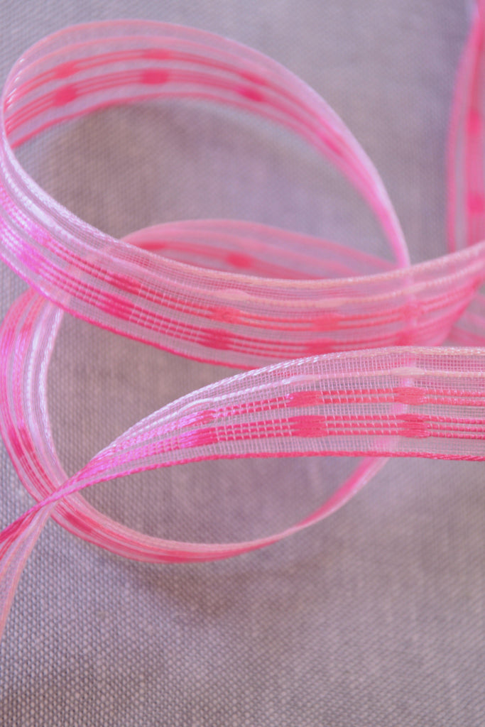 Unbranded Ribbon and Trims Organza Ombre Ribbon - 15mm - Pink