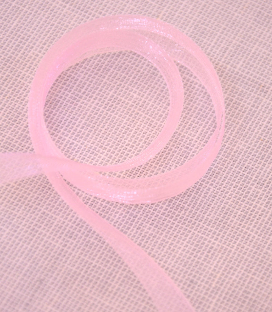 Unbranded Ribbon and Trims Organza Ribbon - 10mm - Pale Pink