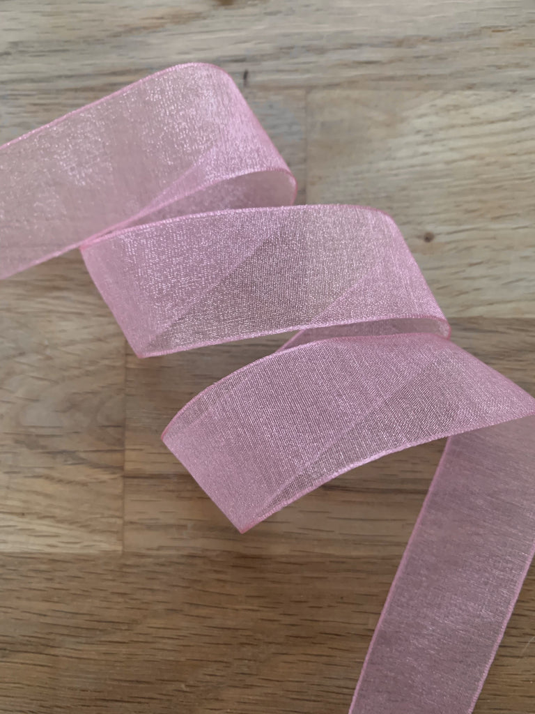 Unbranded Ribbon and Trims Organza Ribbon - 25mm - Pink