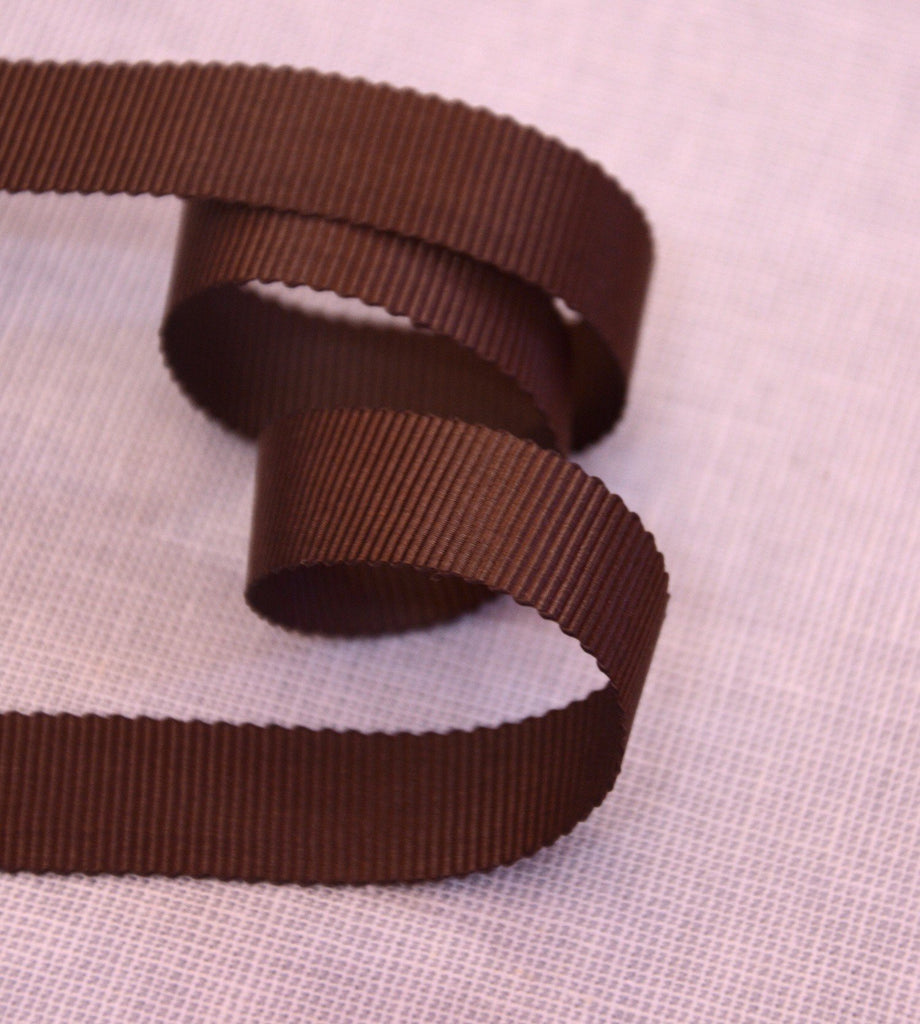 Unbranded Ribbon and Trims Petersham Ribbon - 16mm - Brown