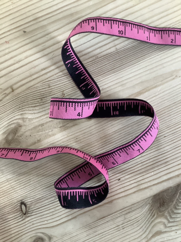 Unbranded Ribbon and Trims Pink Tape Measure Ribbon - 17mm ribbon