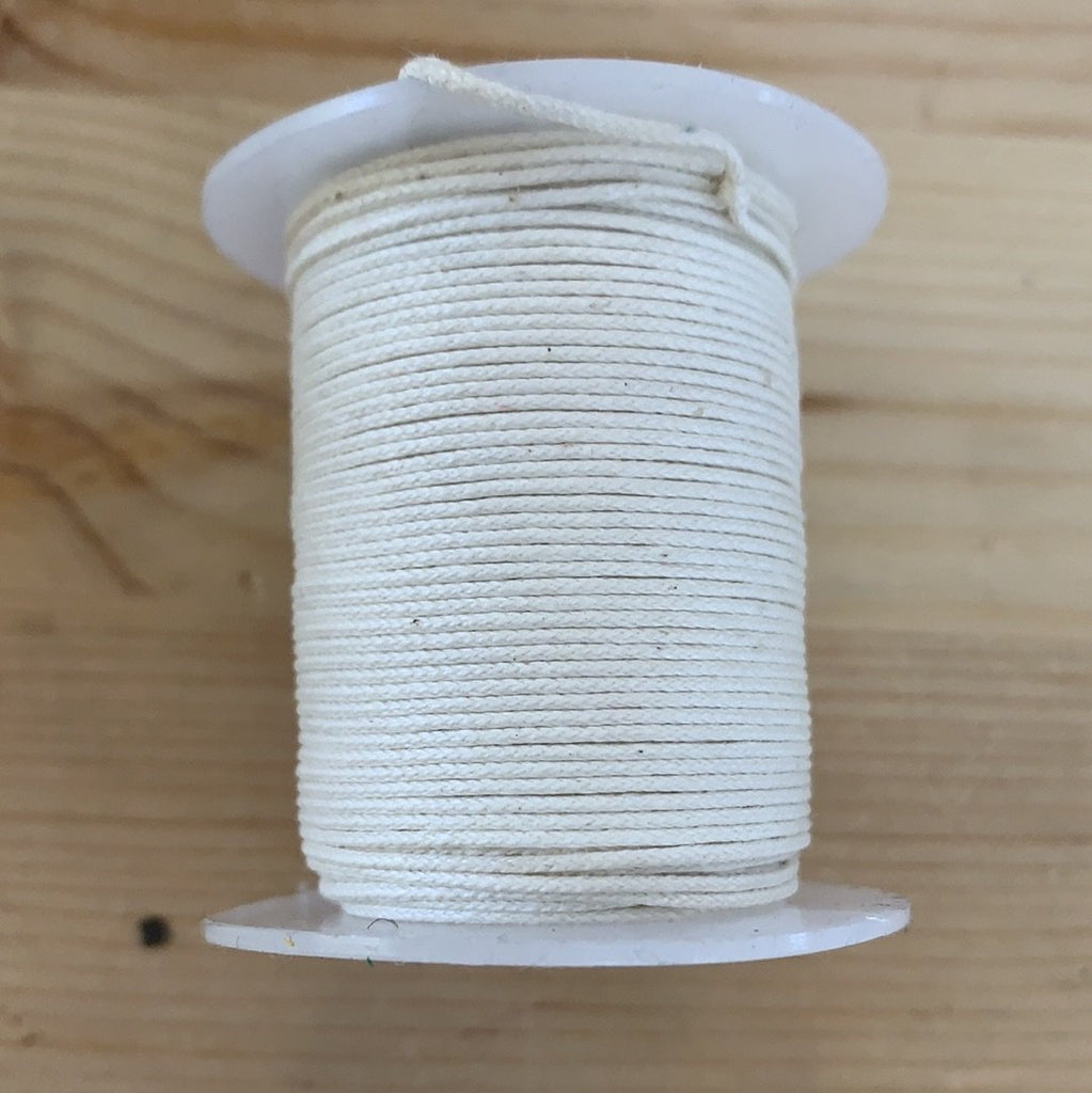 Unbranded Ribbon and Trims Waxed Cotton Cord - Cream