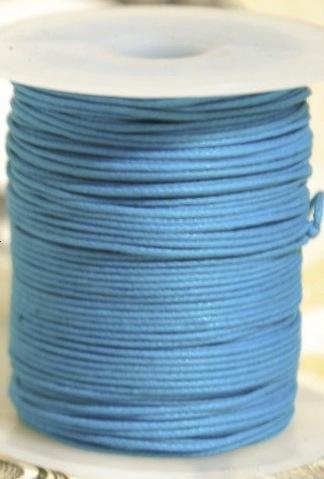 Unbranded Ribbon and Trims Waxed Cotton Cord - Turquoise