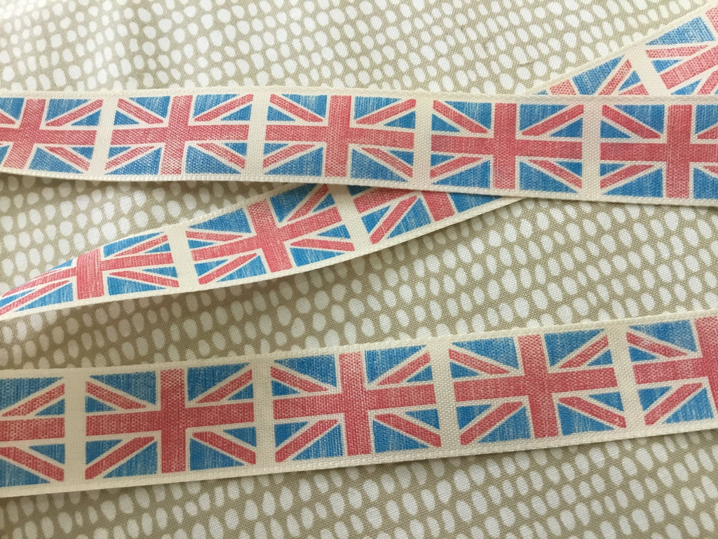 Union Jack Ribbon 30mm Red White Blue - The Eternal Maker - UK Fabric Shop