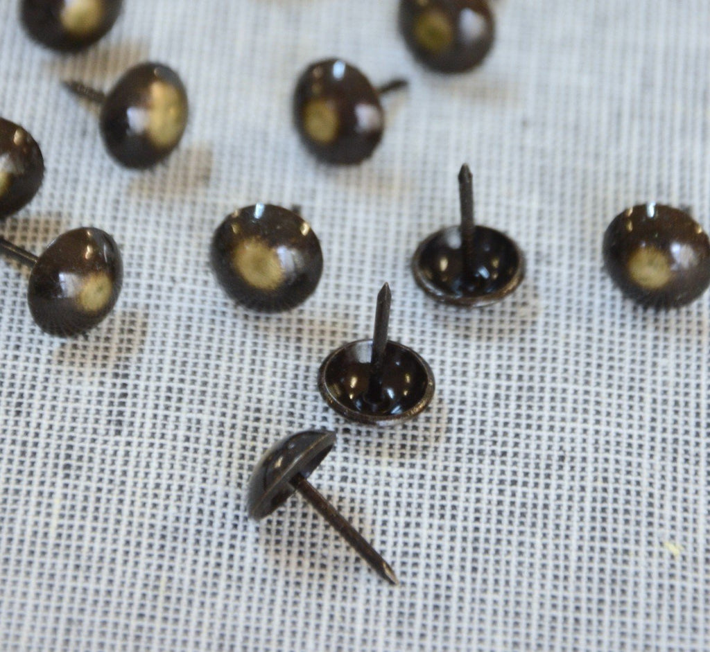 Upholstery Nails - 12mm x 17mm - Antique Brass - The Eternal Maker - UK Fabric Shop