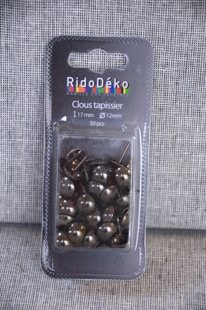 Upholstery Nails - 12mm x 17mm - Gunmetal - The Eternal Maker - UK Fabric Shop