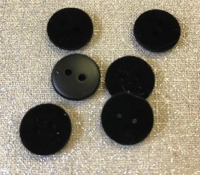 Velvet Button - 13mm - Black - The Eternal Maker - UK Fabric Shop