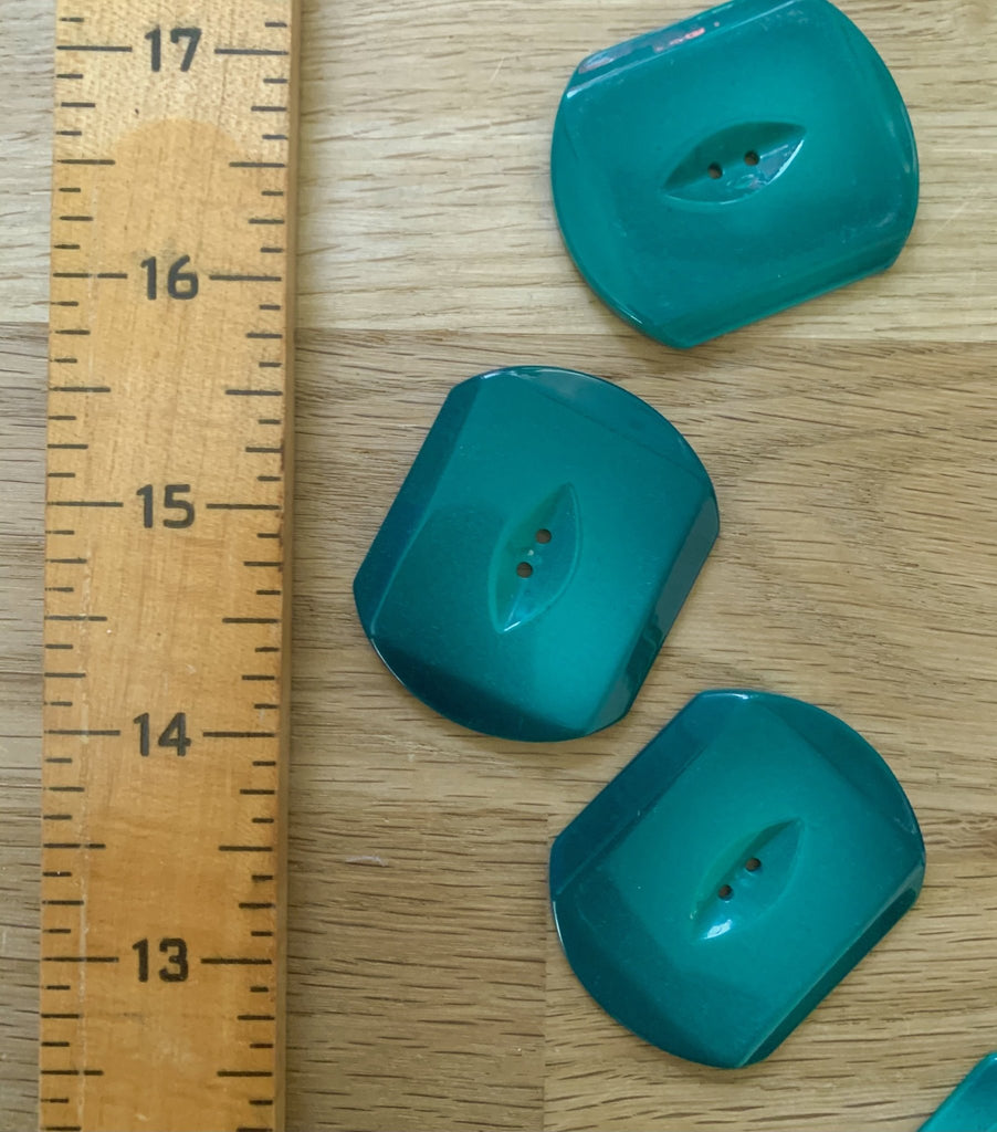 Vintage Style Fish Eye Coat Button - Teal - 45mm - The Eternal Maker - UK Fabric Shop