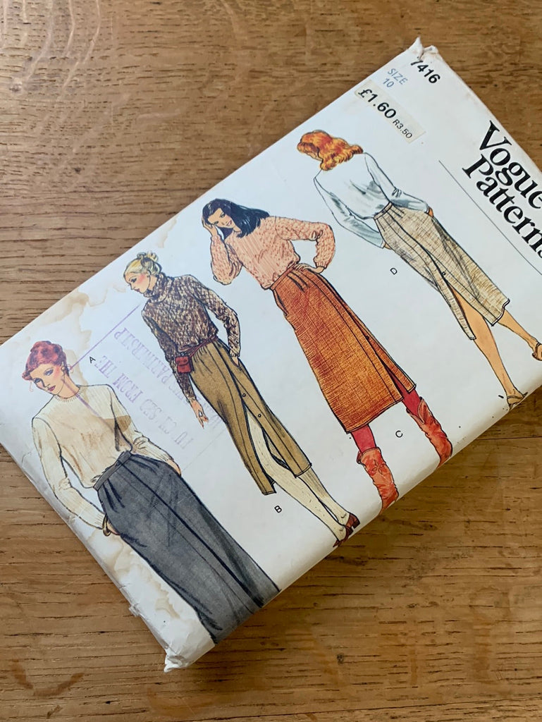 Vogue Paris Vintage Dress Patterns Vogue 7416 - Misses Skirts  - Vintage Sewing Pattern (Size 10)