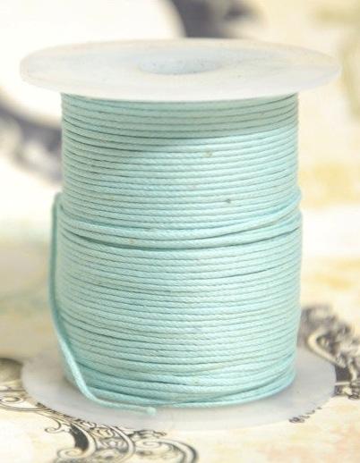 Waxed Cotton Cord - Aqua - The Eternal Maker - UK Fabric Shop