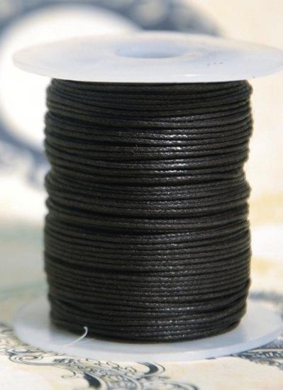 Waxed Cotton Cord - Black - The Eternal Maker - UK Fabric Shop