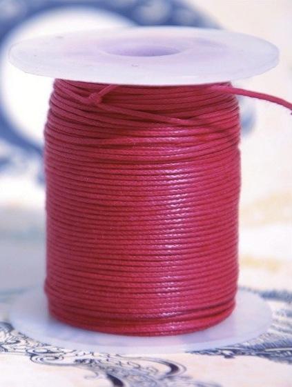 Waxed Cotton Cord - Lipstick - The Eternal Maker - UK Fabric Shop