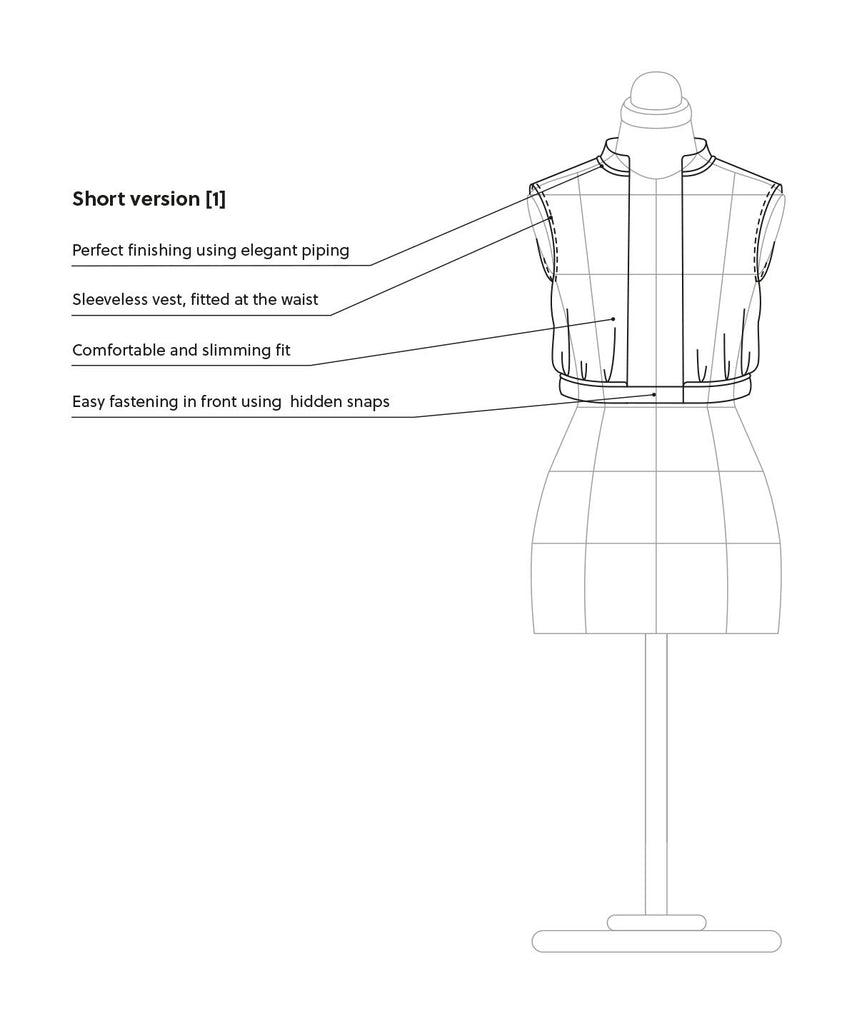 Wearologie Dress Patterns Aestiva Sleeveless Vest - Wearologie - Digital Sewing Pattern