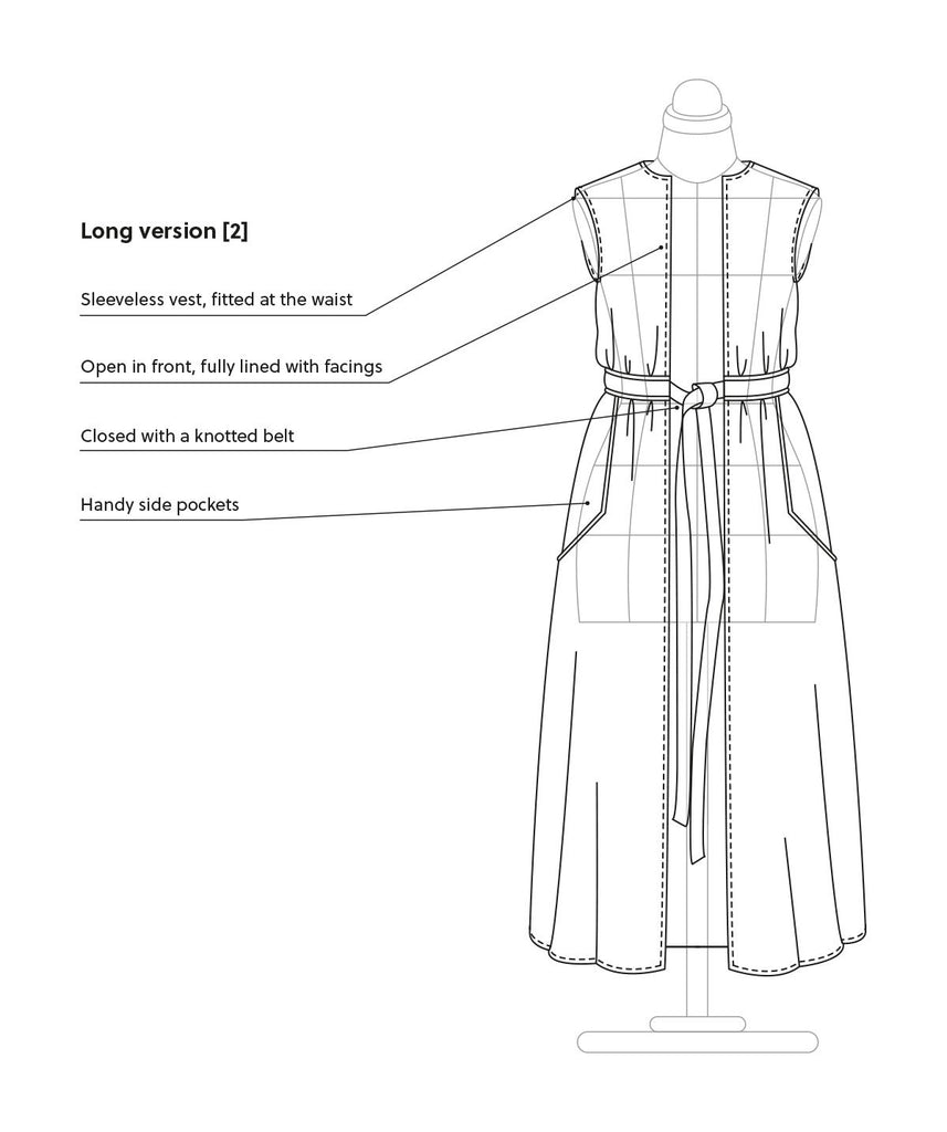 Wearologie Dress Patterns Aestiva Sleeveless Vest - Wearologie - Digital Sewing Pattern