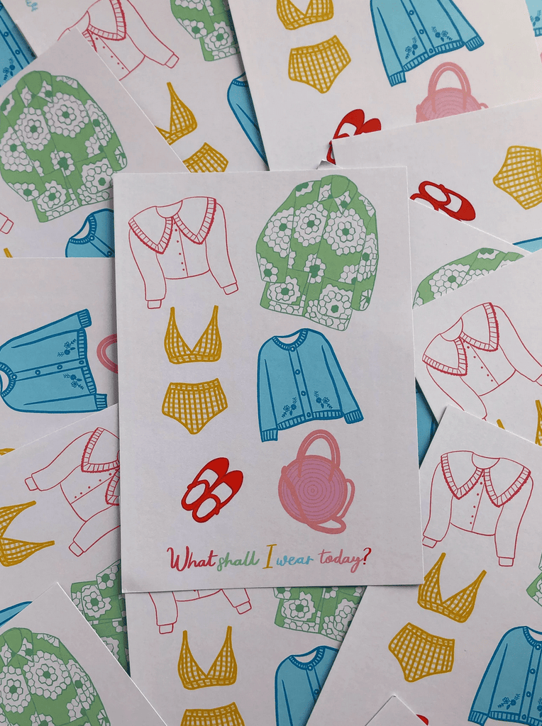 What Shall I wear Today - A5 Art Print by That's Pretty Major - The Eternal Maker - UK Fabric Shop