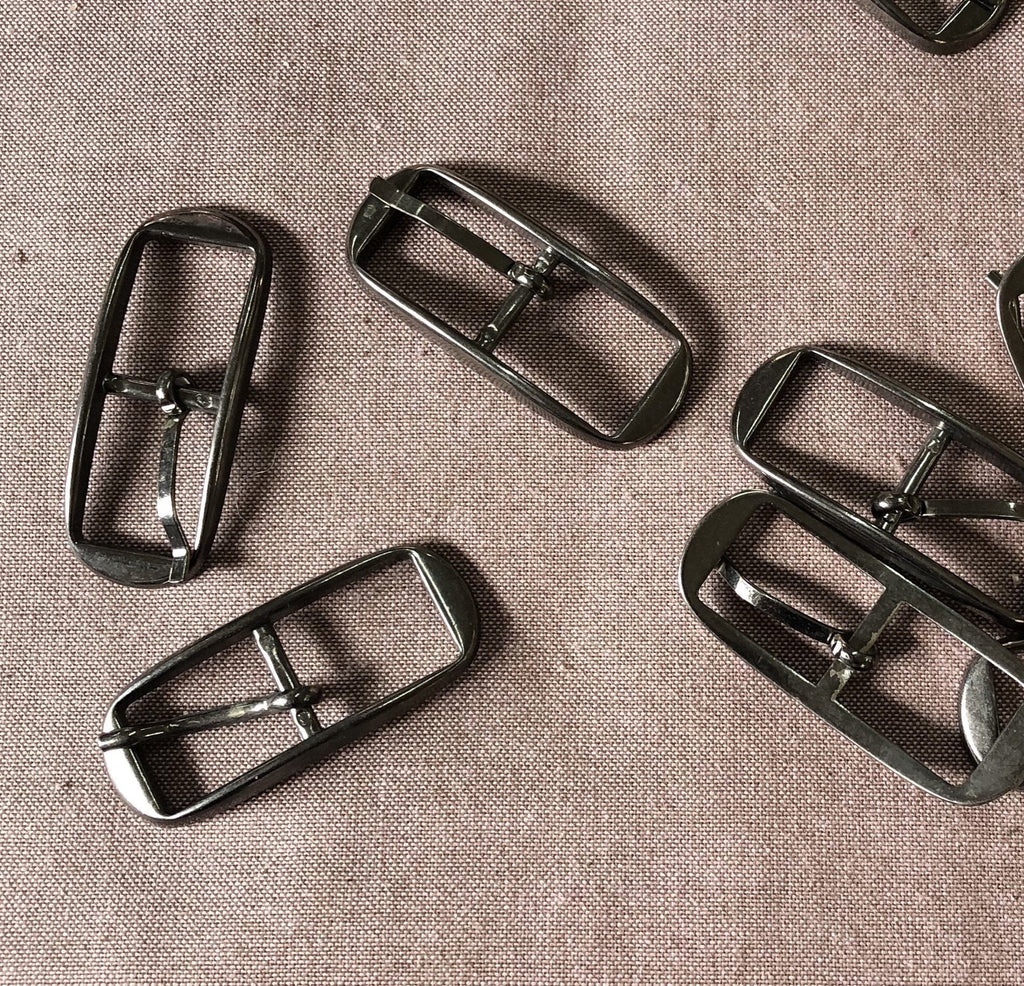 Wide Gunmetal Buckle - 15mm - With Prong - The Eternal Maker - UK Fabric Shop