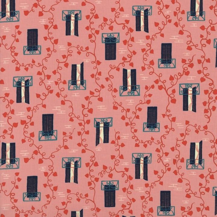Window Vine in Pink - Homebody by Kim Kight - Cotton + Steel - The Eternal Maker - UK Fabric Shop