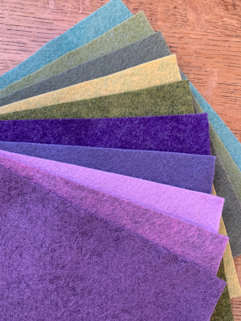 Woolfelt 10 Piece Bundle - Heather Green - The Eternal Maker - UK Fabric Shop