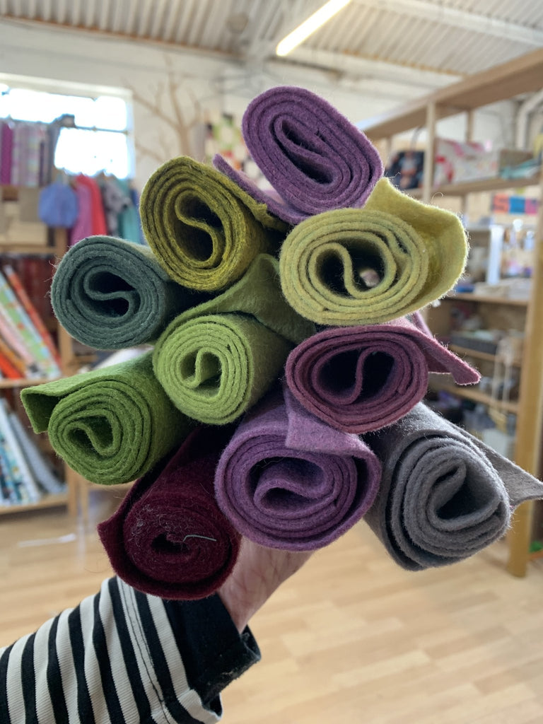 Woolfelt 10 Piece Bundle - Heather Green - The Eternal Maker - UK Fabric Shop