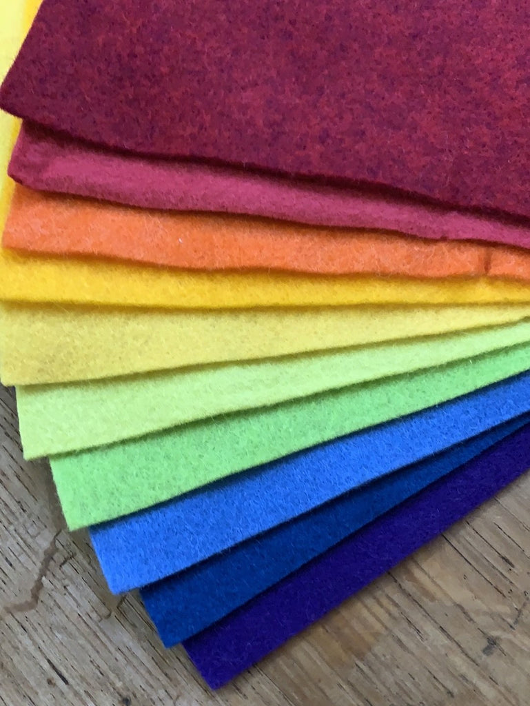 Woolfelt 10 Piece Bundle - Rainbow Bright - The Eternal Maker - UK Fabric Shop