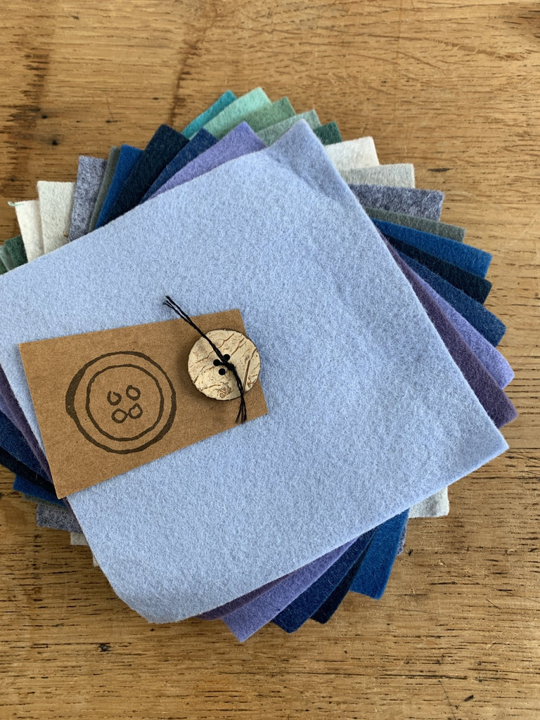 Woolfelt 5” Charm Bundle - Ocean - The Eternal Maker - UK Fabric Shop