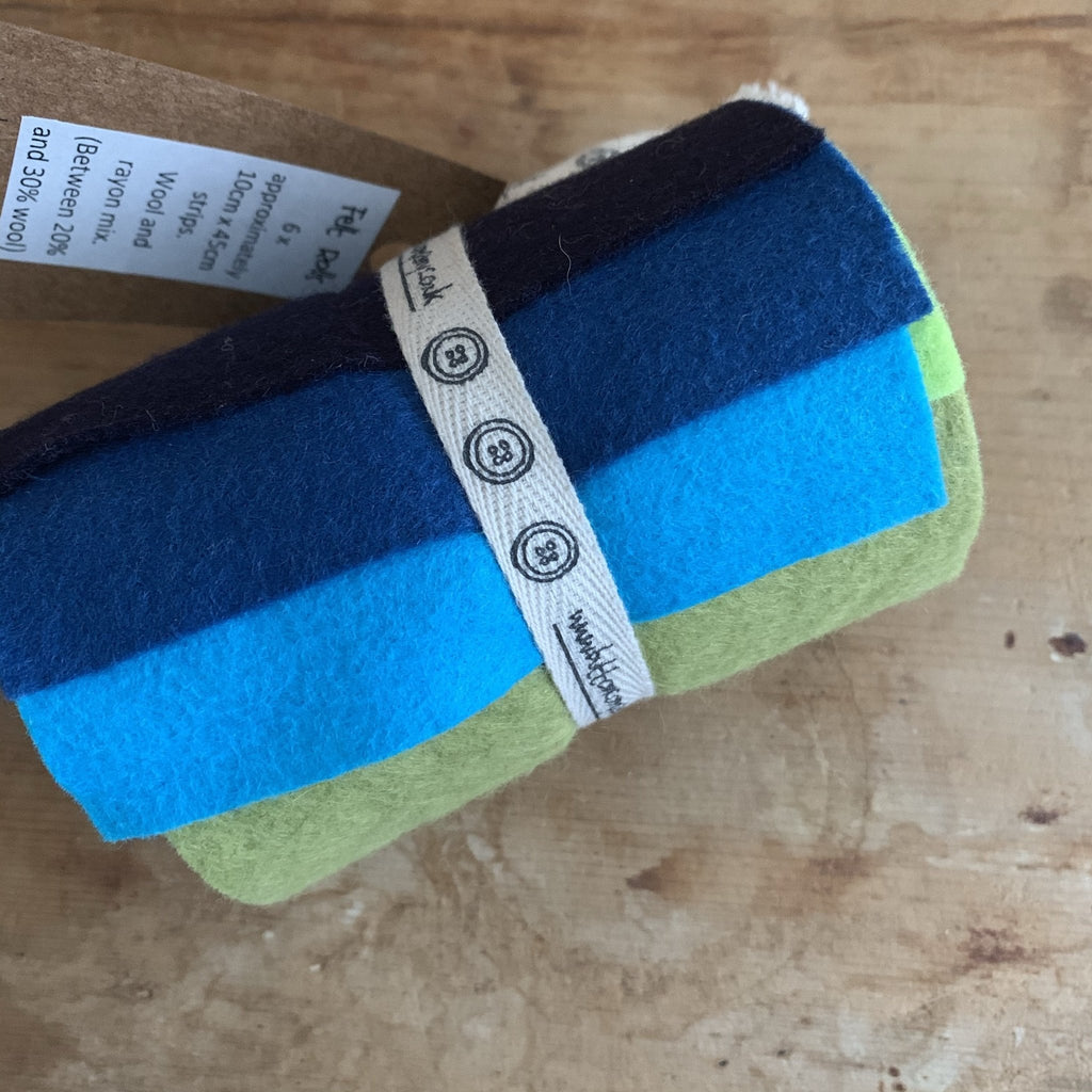 Woolfelt Roll - Blues and Greens - The Eternal Maker - UK Fabric Shop